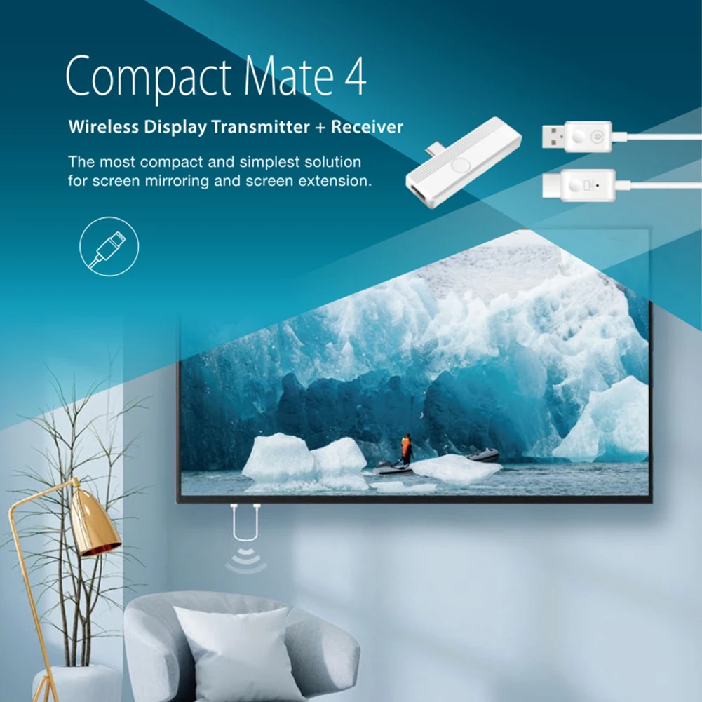 C 타입에서 HDMI 호환 무선 디스플레이 어댑터 케이블, 디스플레이 어댑터, 스크린 미러 캐스트 확장, 아이폰 15 노트북 PC TV용