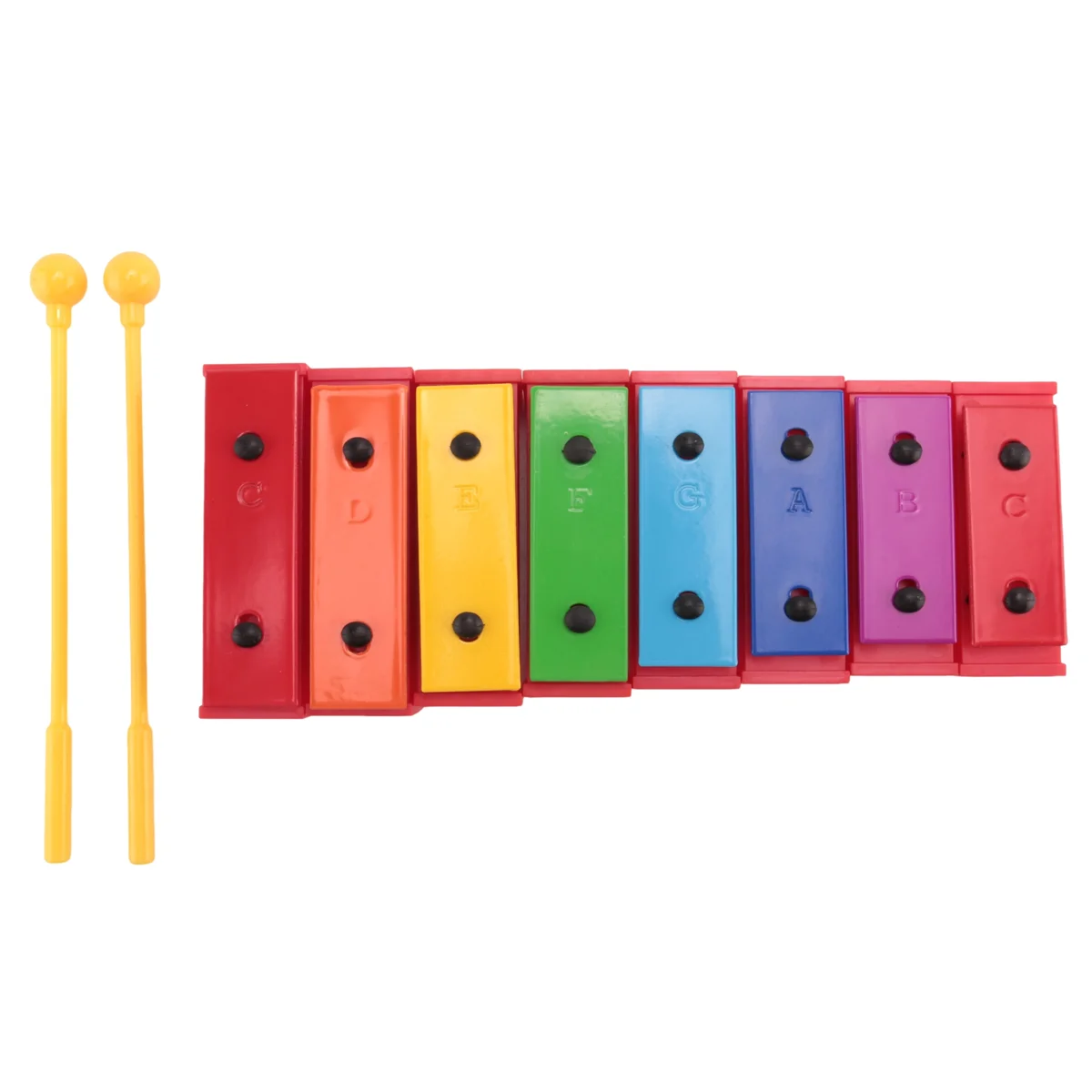B48B-8 Notes Chromatic Xylophone Glockenspiel Resonator Bells with Yellow Case