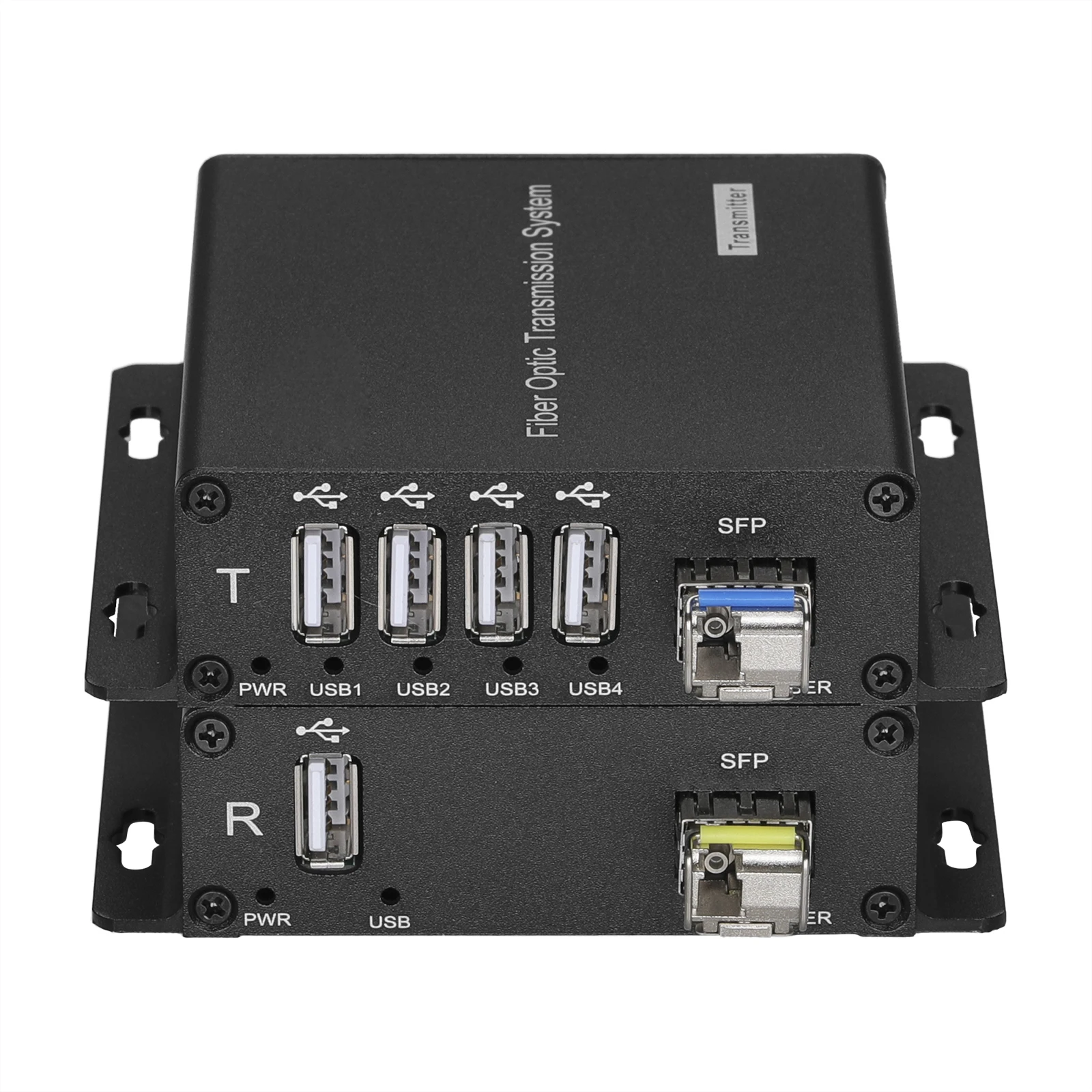 4 ports USB 2.0 fiber optic converter,single fiber single mode USB Fiber Optic Converter