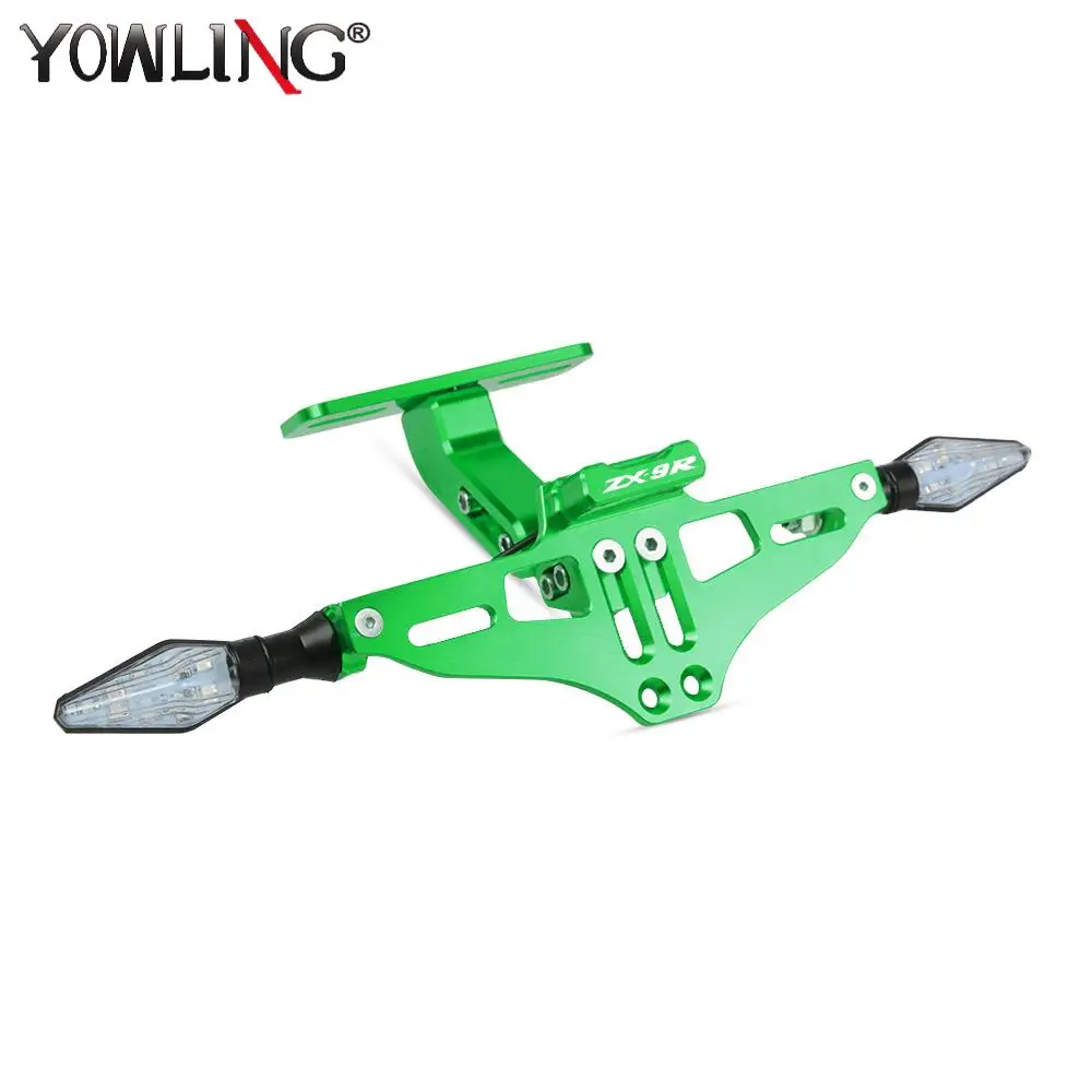 

For KAWASAKI ZX9R ZX 9R ZX-9R 1998 1999-2003 Rear License Plate Mount Holder with LED Turn Signal Light Bracket Accessories