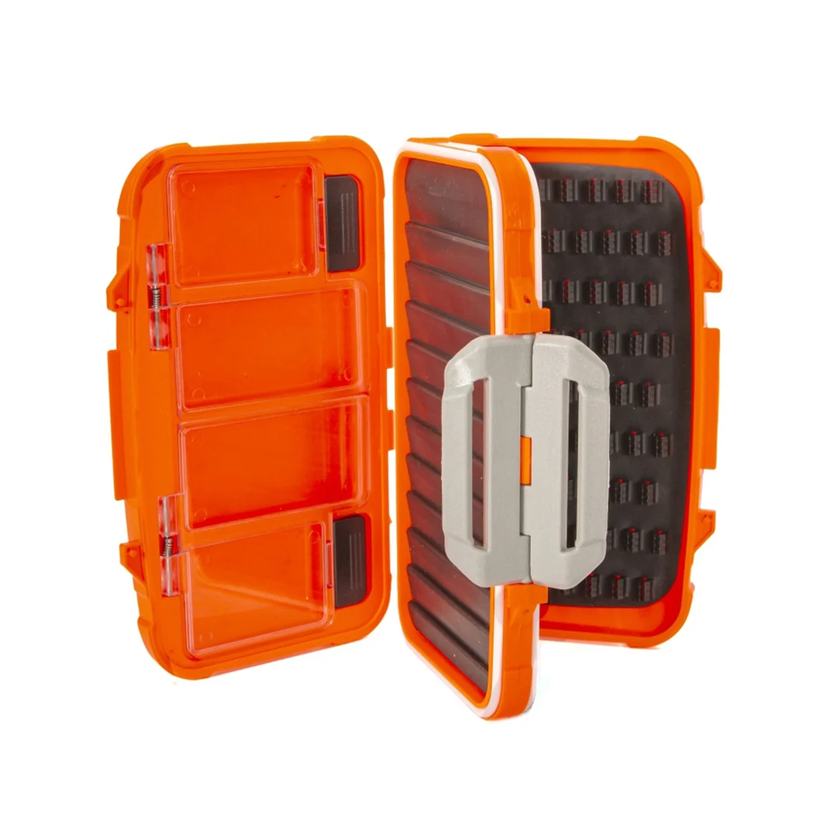 

Multifunctional Double-Opening Four-Sided Shockproof Sealed Waterproof Fishing Multifunctional Fly Box,Orange