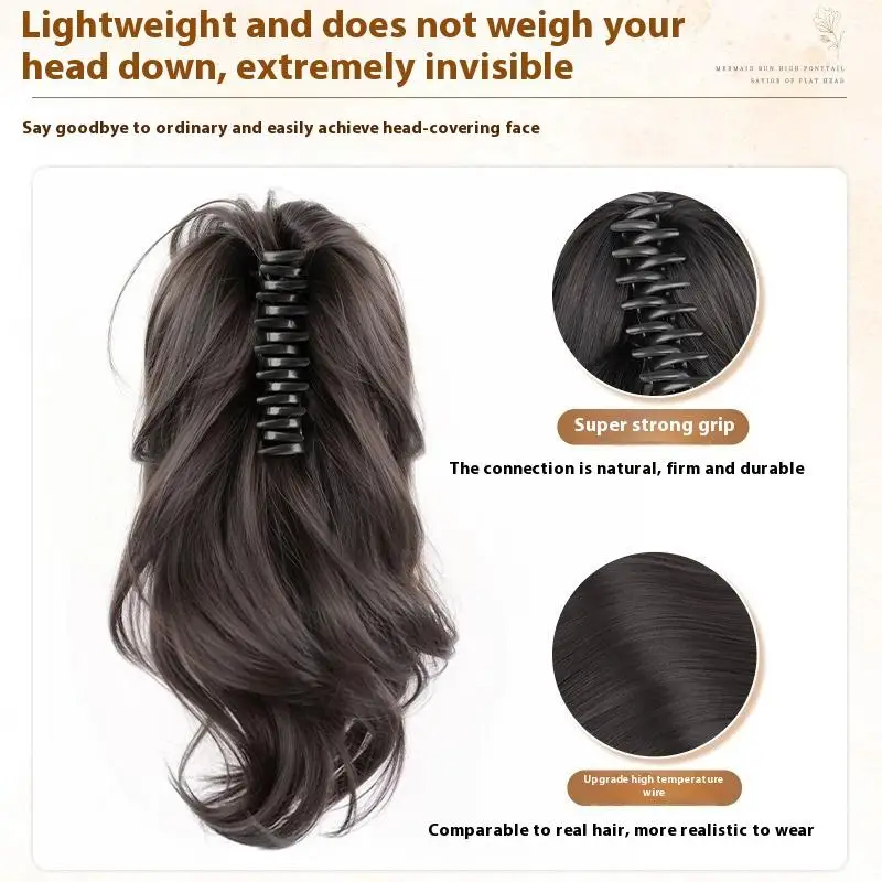 Synthetic Ponytail Claw Clip Fluffy Curly Hair Extensions Ladies Ponytail Hair Clip Party Daily Wear DIY Accessories