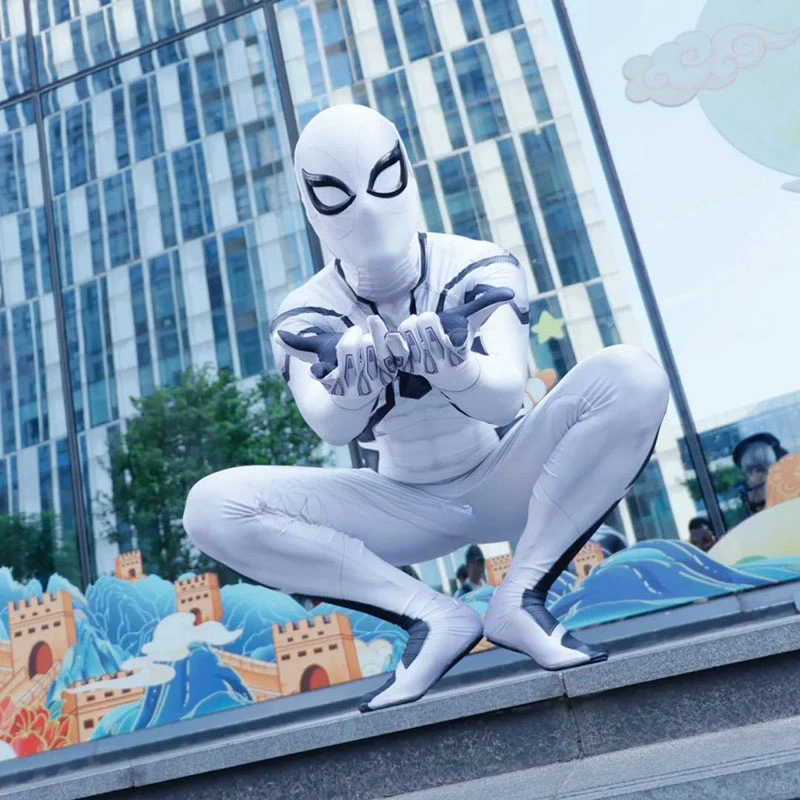 ️ زي سبايدر مان الأبيض والأسود (White Spider-Man S...