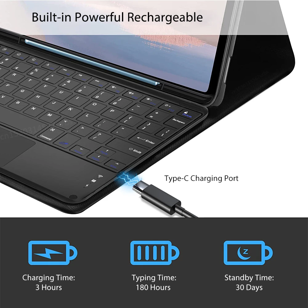 Capa para Tablet com Teclado Bluetooth para