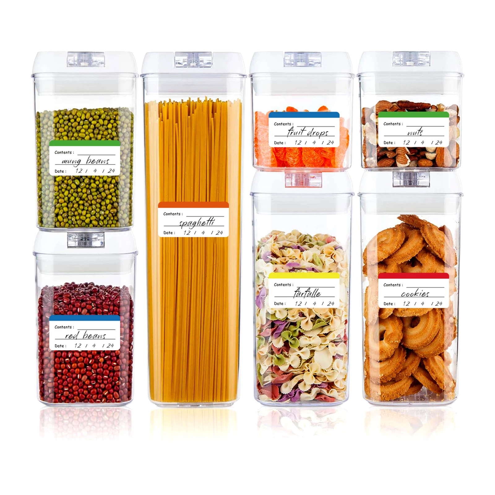 Removable Freezer Labels Food Storage Labels Stickers Can Jar Boxes Refrigerator Kitchen Label Containers 100pcs 6*3cm label stickers