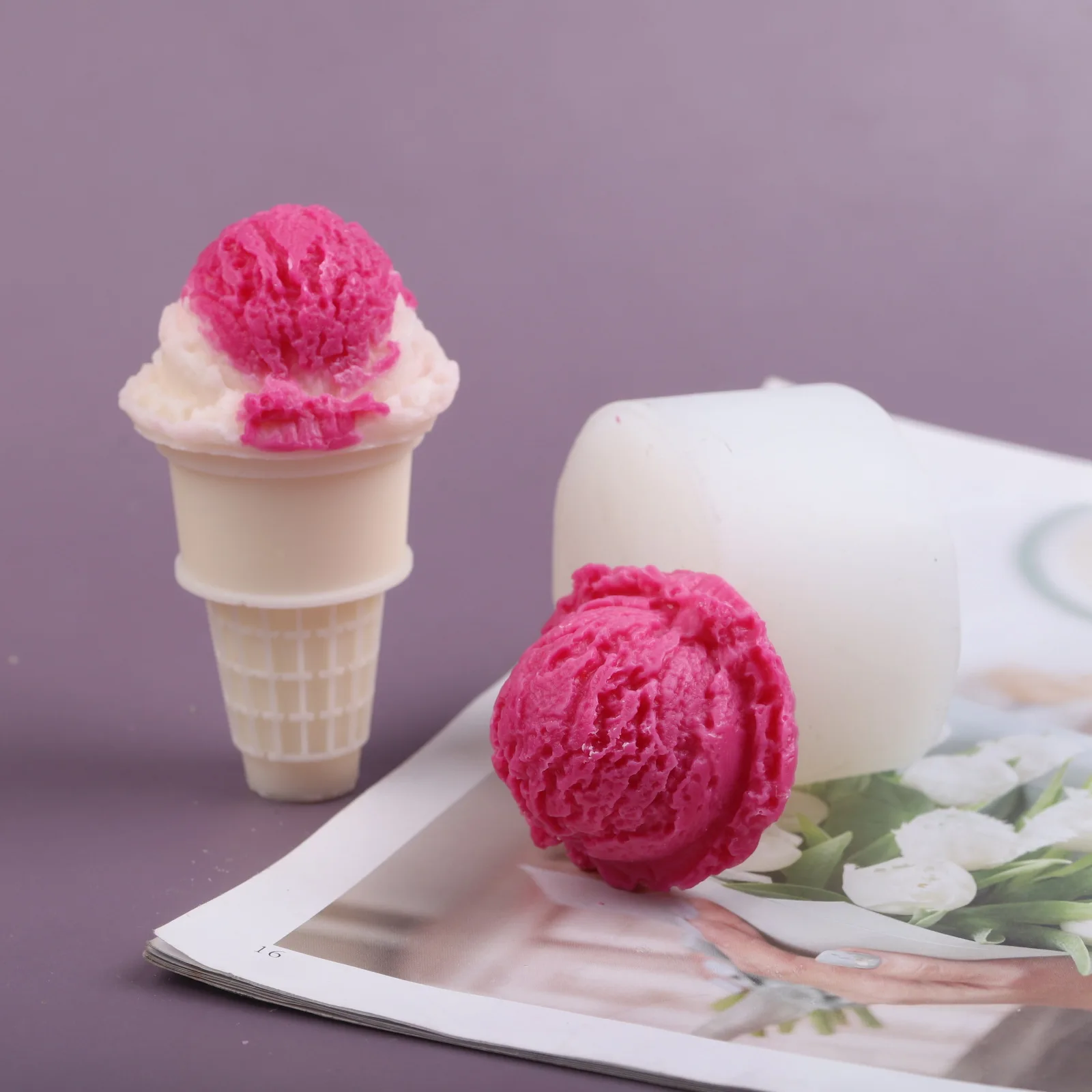 ins new ice cream ball aroma candle silicone mold dessert baking cake decoration DIY creative molds