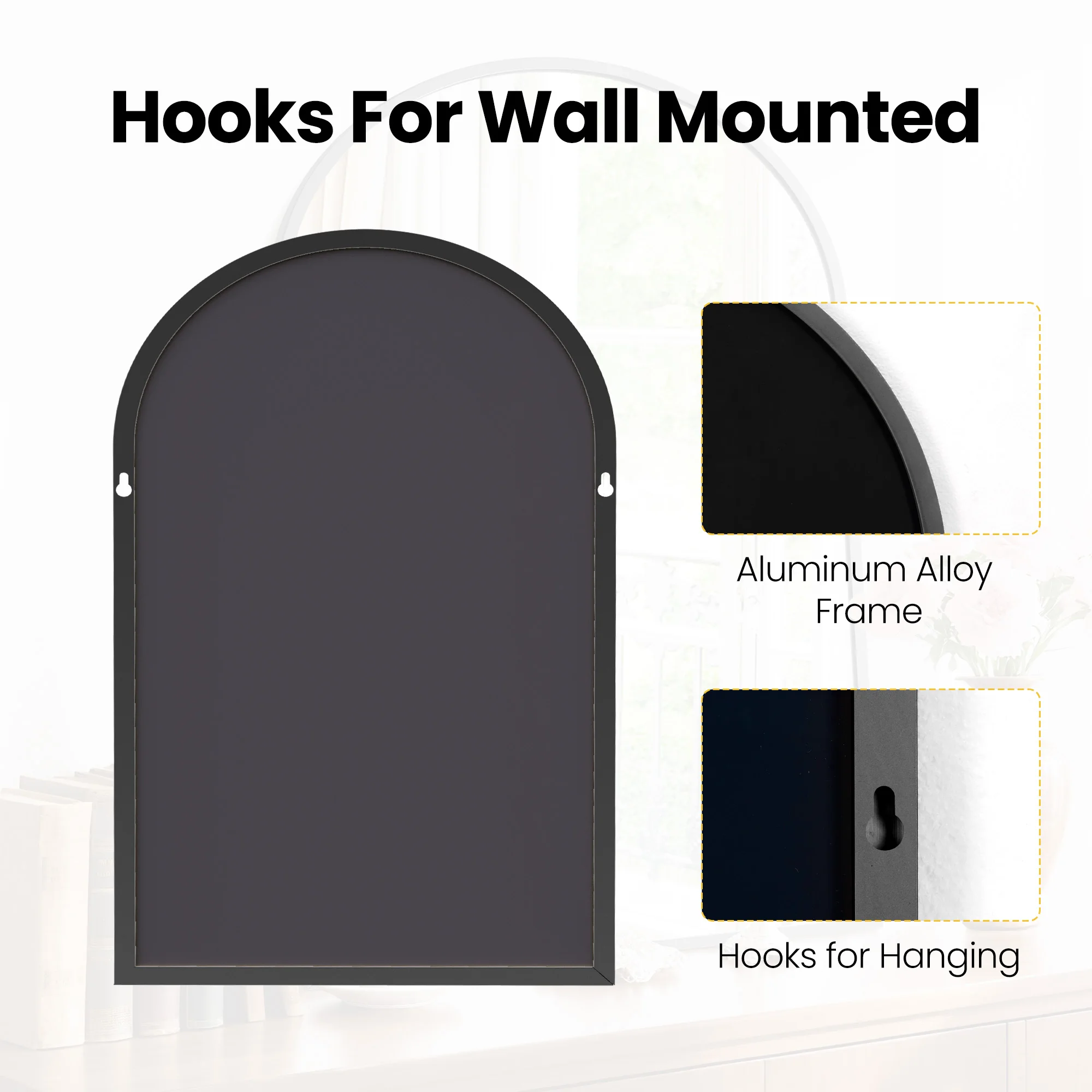 Arched Metal Wall Mirror 6