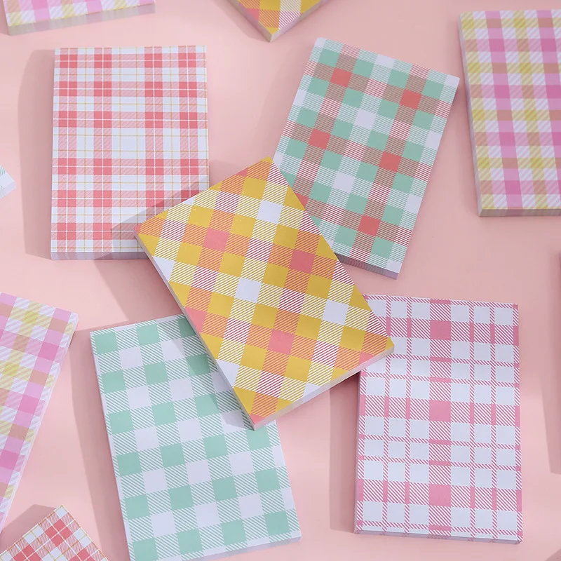 

20packs Cute Grid Memo Pad Sticky Notes Kawaii School Supplies Memo Pad Scrapbooking for Student Stationery Office Accessories