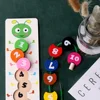 Montessori Wooden Math Toy Threading Caterpillar Develop Intelligence Learn Counting Mathematics Teaching Aids Kids Wooden Toy 2
