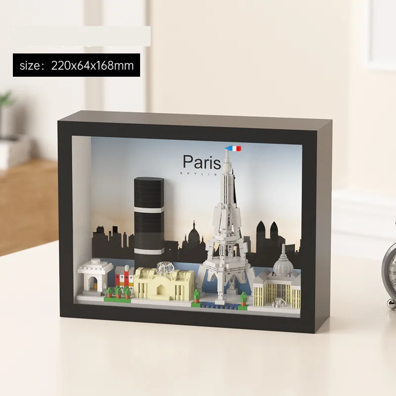 5 Models Mini City Street Skyline View MOC Dubai Burj Khalifa Model World Renowned Skyscraper Architectural Building Blocks Toys