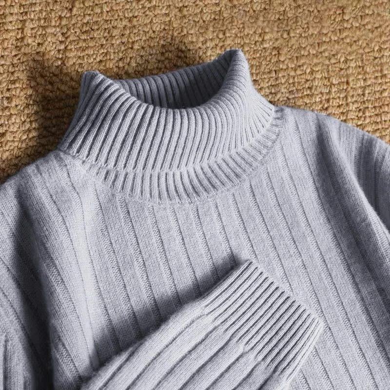 Animal Game Outdoor Herren Langer Strickpullover Pullover Basic Rollkragenpullover Lässiger Pullover Winter Herren Kalte Bluse Strickwaren – Detail 6