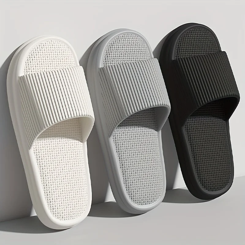 Plus 46-47 Women Slippers Summer Men Flat Non-slip Sole Flip Flops Bathroom Indoor Ladies Shoes Outside Beach Sandals 3
