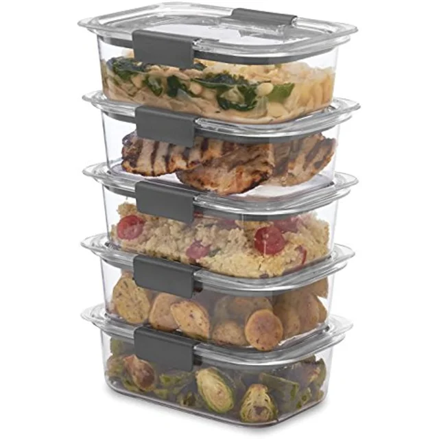 Rubbermaid 5pk 2.85 Cup Brilliance Meal Prep Containers, 2