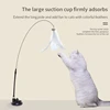 Interactive Cat Toy Handfree Cat Stick Kitten Playing Teaser Wand Toy Suction Cup Feather Wand Pet Supplies Simulation Feather 5