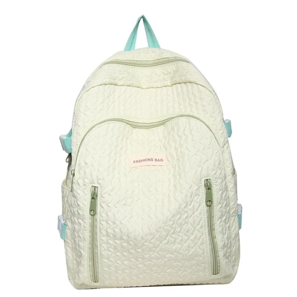 Dayanıklı Düz Renk Öğrenciler Okul Çantası Şeker Renk Su Geçirmez Büyük Kapasiteli Sırt Çantası Sırt Çantası Basit Üniversite Sırt Çantası Açık