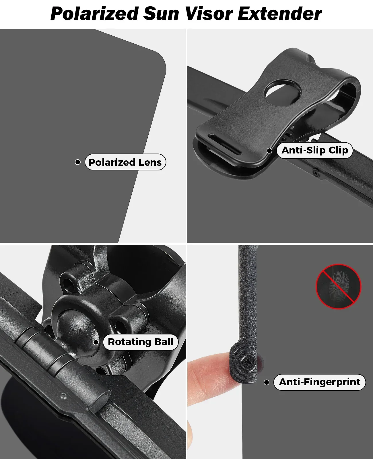 Universal Car Sun Visor Rotatable Adjustable Anti-Dazzle Anti-UV Polarized Sunshade Plate Clear Vision SUVs Trucks Accessories car sun visor