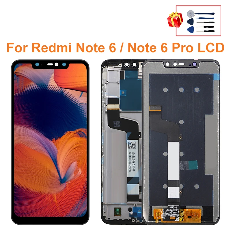 

ЖК-дисплей 6,26 дюйма для Xiaomi Redmi Note 6, запасные части для экрана Redmi Note 6 Pro, дисплей 10 точек касания, качество AAA, Ремонт ЖК-дисплея
