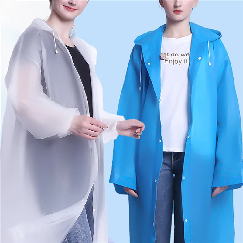 1PCS EVA Unisex Raincoat Waterproof Camping Rainwear Suit raincoat poncho