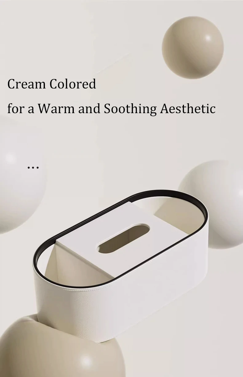 Ellipse Leather Tissue Box