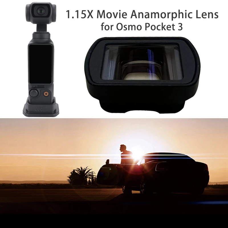 

Magnetic 1.15X Anamorphic Movie Lens Filter for Osmo Pocket 3 Camera Video Widescreen for Pocket3 Handheld Gimbal Accessories