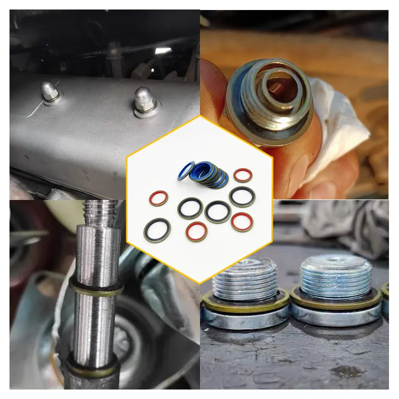NBR Metal Seal Ring M6 M8 M10-M30 High Press Hydralic Rubber Oil Pipe Seal Gasket O-Ring Gasket Assortment Kit