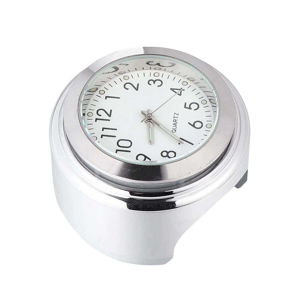 

Bike Clock Dashboard Luminous Quartz Clock Vehicle-Mounted Mini Clock (White)