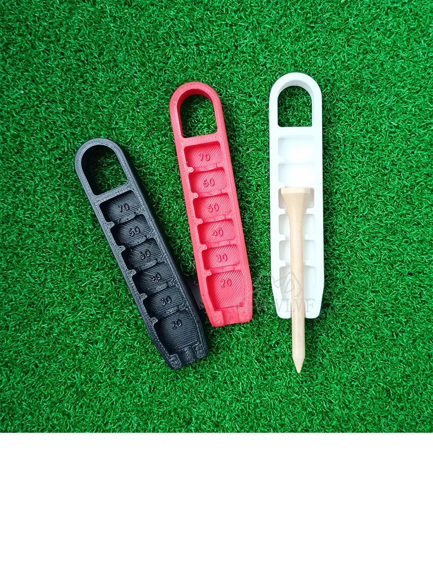 Golf Tee Height Adjuster Tees Holder Precision Adjustable Golf Tee Height Setup Tool Training Accessories White Black and Red