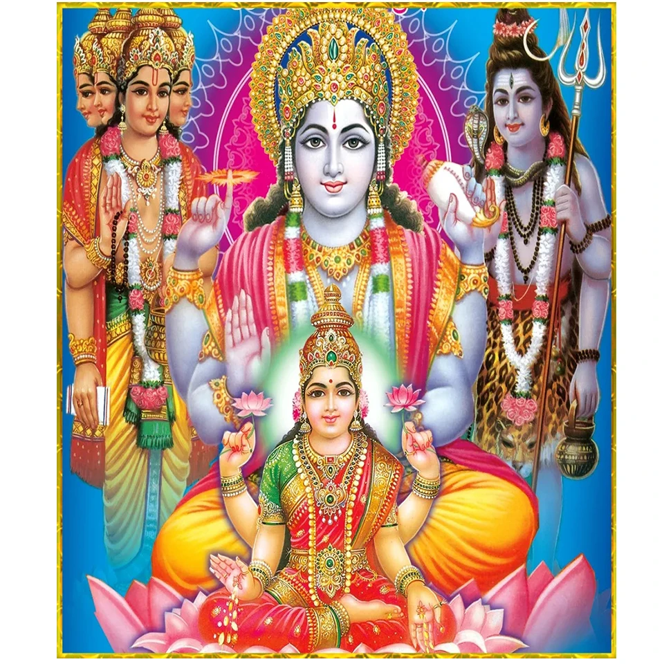 Hindu God Brahma Vishnu Mahesh Vishnu And Mahesh Hi Res Stock