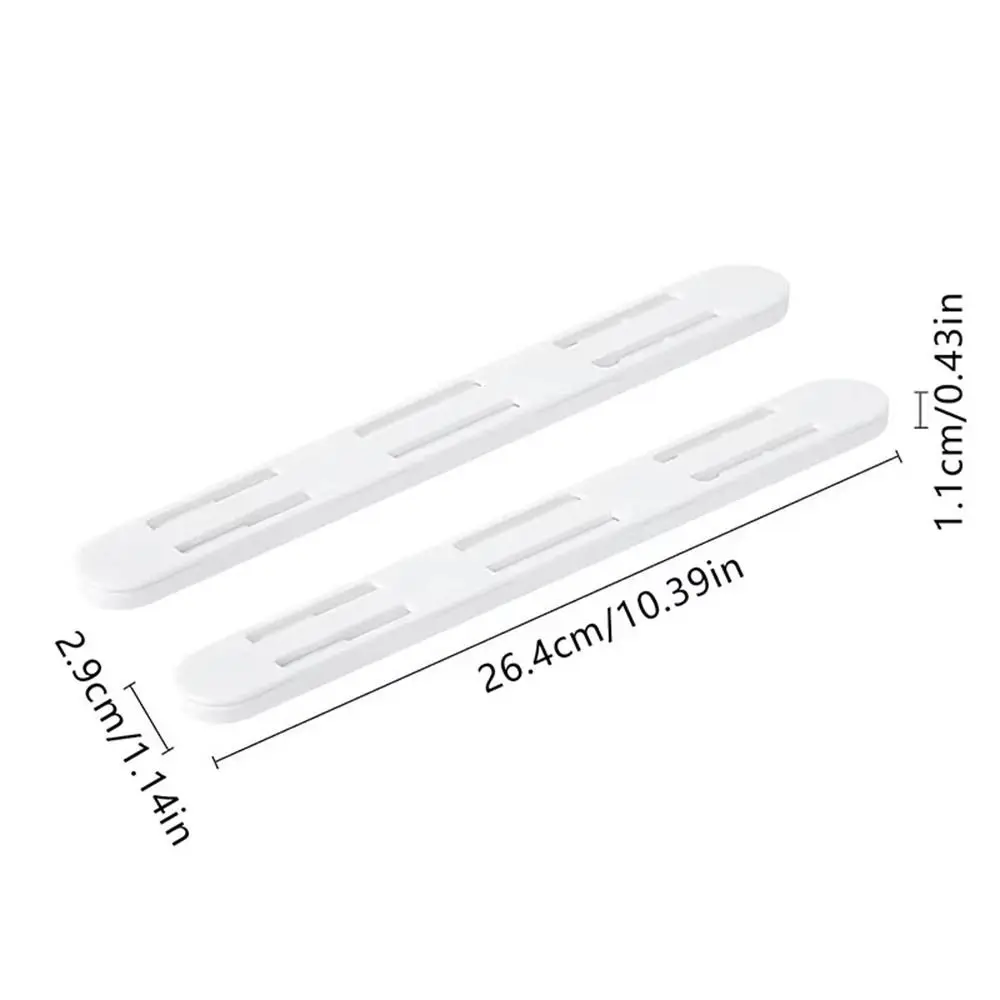 White Slides Closet Slides Multifunctional Slide Self-Adhesive Strip Drawer Sliding Rails Kitchen Bedroom Accessories drawer slides