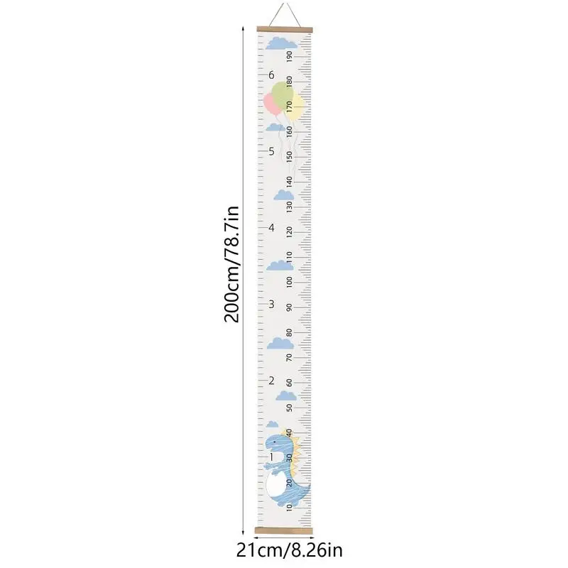Kids Growth Chart Fabric Canvas Height Measurement Ruler Hangings Ruler Wall Decor For Kids Nursery Dorm Office Store Fabric