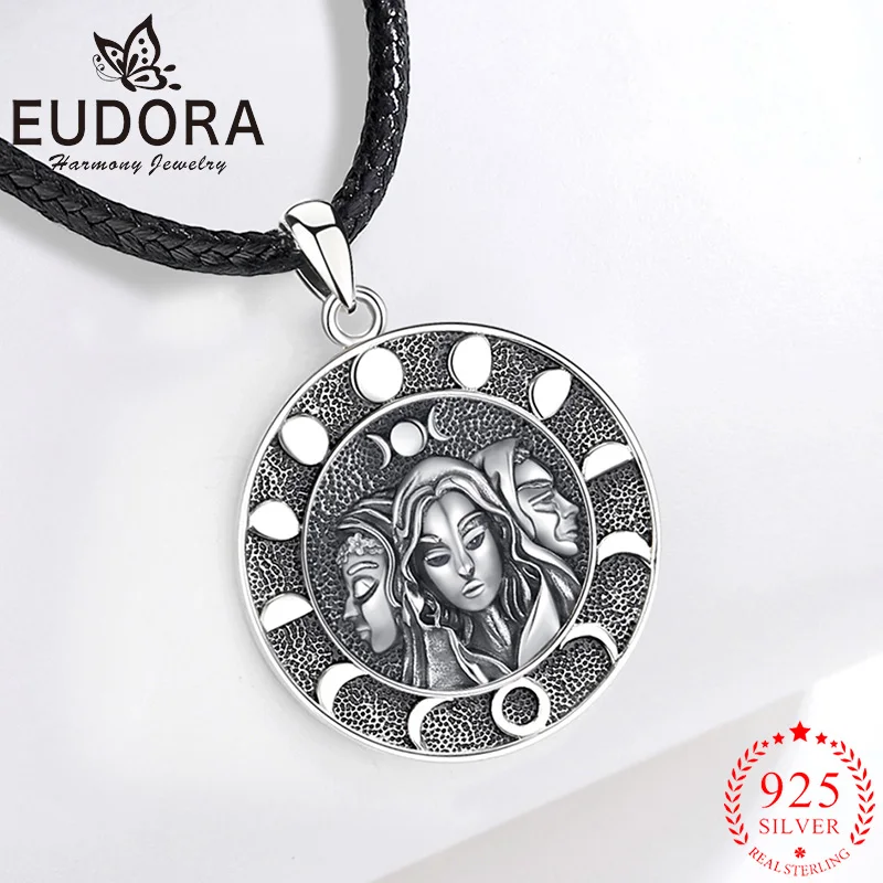 

Винтажный амулет Eudora из серебра 925 пробы в виде тройной Луны