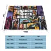 GTA Grand Theft Auto Blanket Warm Fleece Soft Flannel Video Game Throw Blankets for Bedroom Sofa Home Spring 6