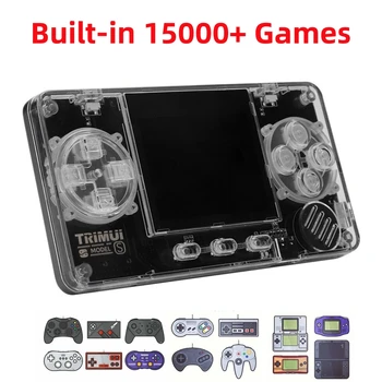 Trimui 모델 S 레트로 비디오 게임 콘솔, 2.0 인치 IPS 핸드 헬드 콘솔, 내장 15000 + 게임 32G 메모리 카드 게임 콘솔