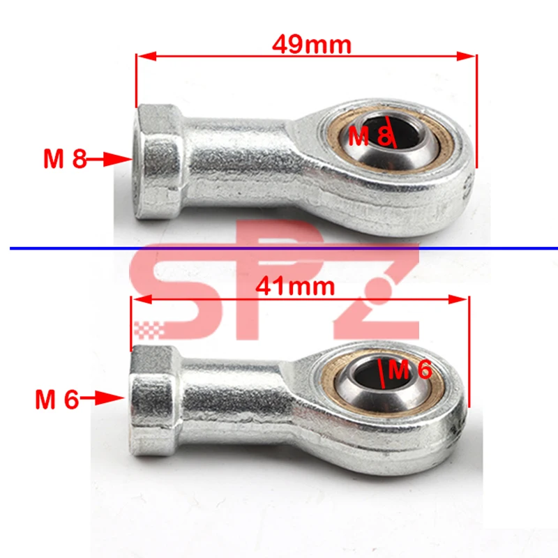 6MM/8mm left and right threaded steering rod end kit ball joints suitable for 49cc 50cc mini ATV kart four wheel vehicle parts steering wheel boosters ball 360° car vehicle steering wheel spinner knob antislip driving helper for car suv truck tractor