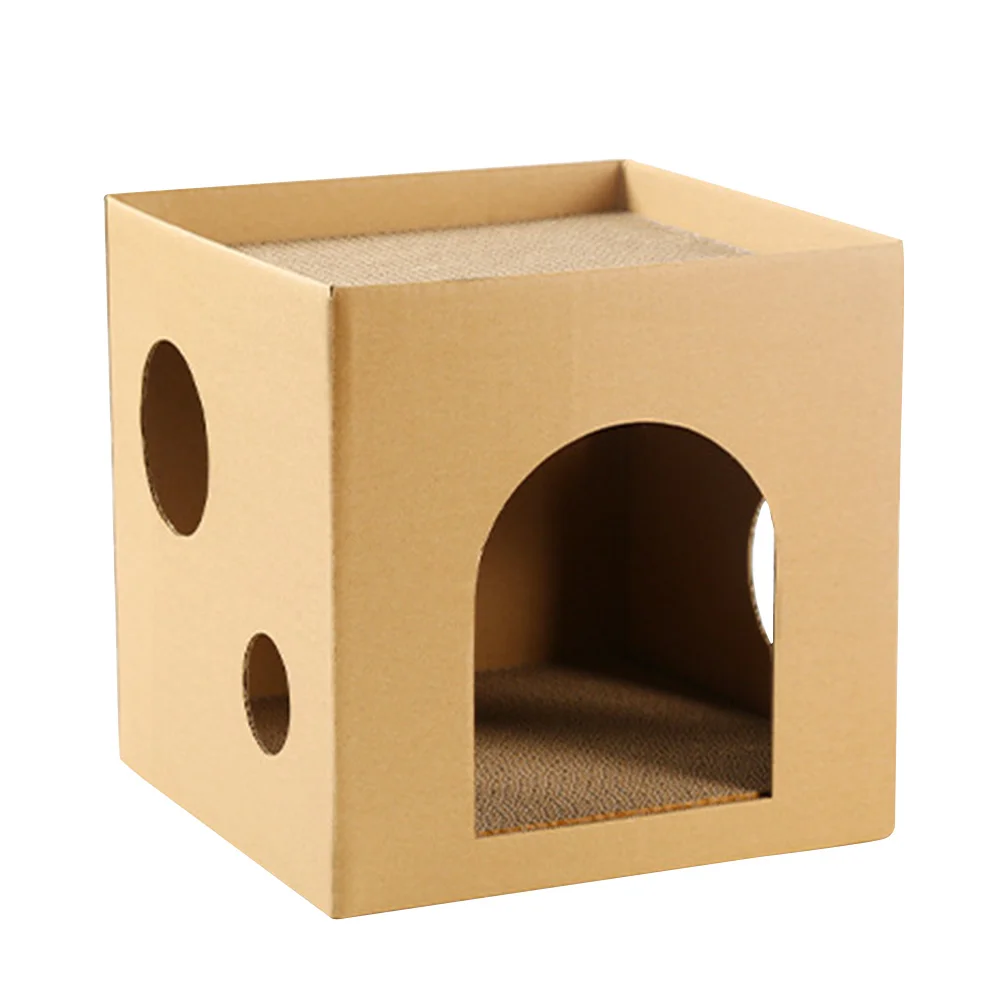 

Cat House Toys Home Kitten Pet Scratch Board Scratching Corrugated Paper and Scratcher
