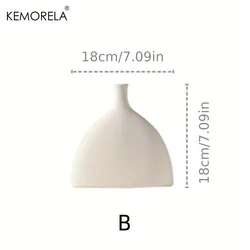 Nordic Circular Ceramic Vase - Modern Home & Office Decor Accent (As photo shows 2)