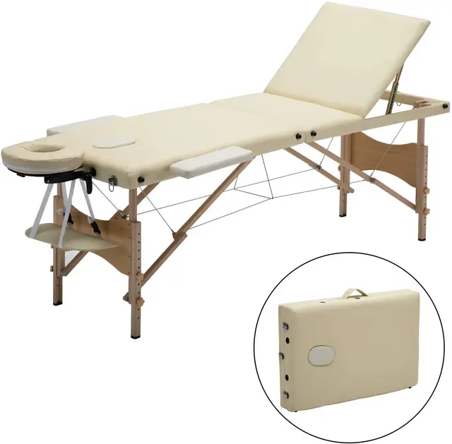 Table of Portable Folding Tattoo Couch Beauty Salon Therapy Couch Bed with Aluminum/Wooden Frame Black - AliExpress Furniture