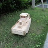 Wooden Springer Pusher Boat Model Kit Rescue Ship DIY Hand Assembled Tugboat Model Toy Gift 4