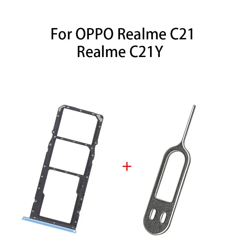 OPPO Realme C21 / Realme C21Y RMX3201,RMX3261 용 SIM 카드 트레이 + SD 카드 트레이 소켓 리더 홀더 슬롯