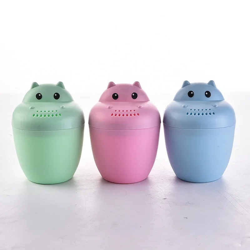 Cartoon Infant Shampoo Cup Shower Water Baby Bath Caps Children Spoons Child Washing Hair Kids Tool