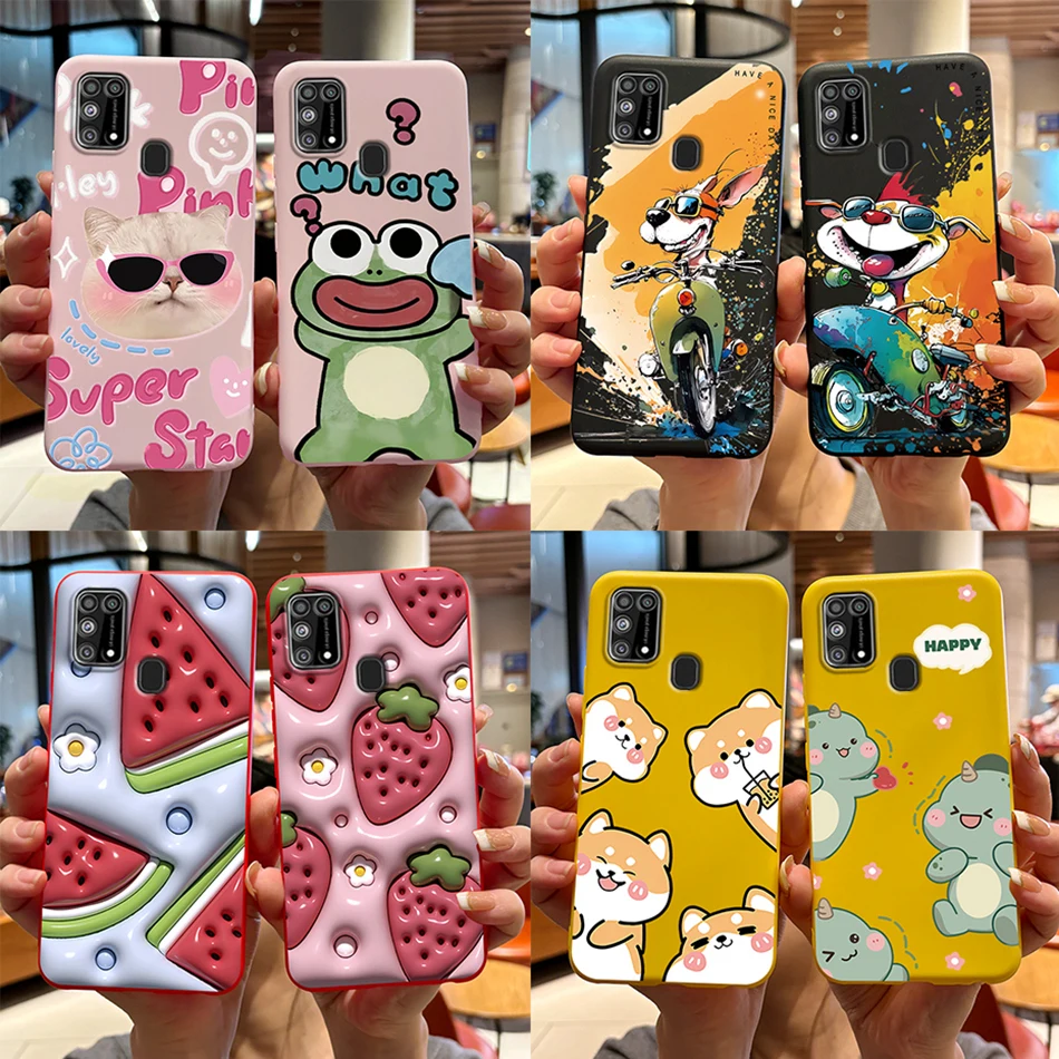Cute Cartoon Silicon Back Cover | Soft TPU Phone Case | Samsung Galaxy M31 Series