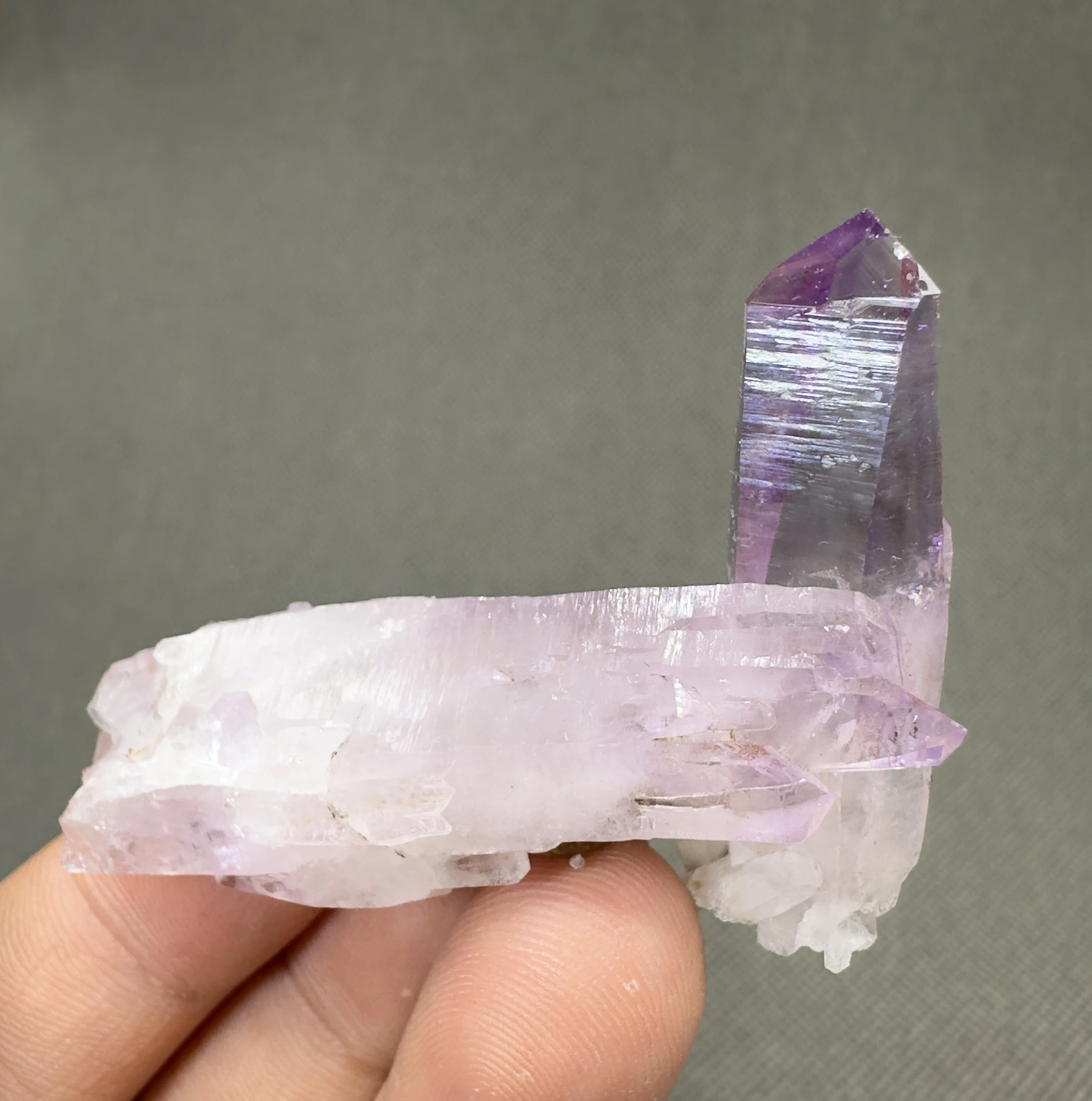 22 g Natural Rare Mexico Cruz amethyst mineral + healing quartz crystals and stones rock gemstone 4