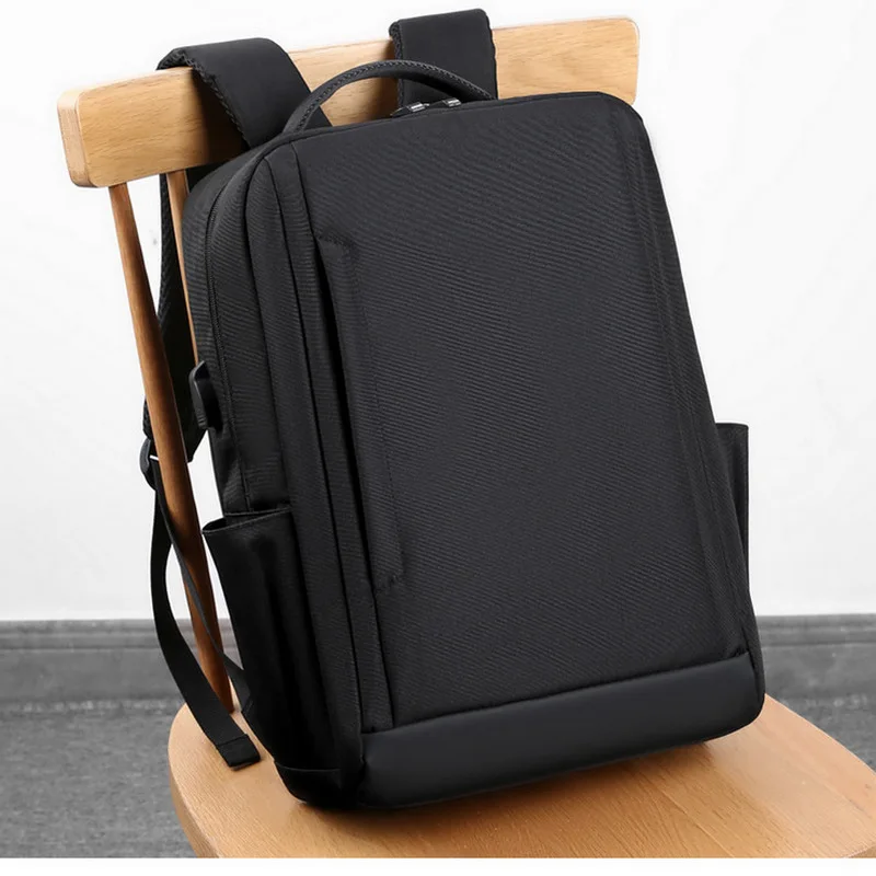 

15.6 Inch Laptop Backpack Men Oxford Black Gray Casual Computer Backpack Multifunction USB Charging Back Pack Large