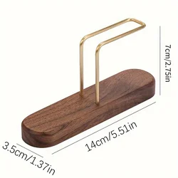 Elegant Walnut & Brass Coffee Filter Stand and Holder (Multicolor)