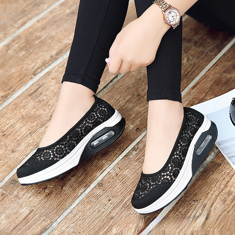 Fashion-Platform-Women-s-Sports-Shoes-Slip-on-Mesh-Light-Breathable ...
