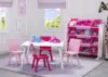 Children Kids Toy Storage Organizer with  Plastic Bins - Greenguard Gold Certified, White/Pink 5