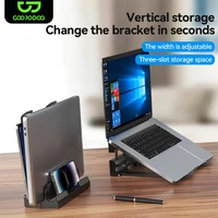 Support pliable pour ordinateur portable, accessoires pour Macbook, iPad, tablette, téléphone, support stockable, double usage, réglable 1