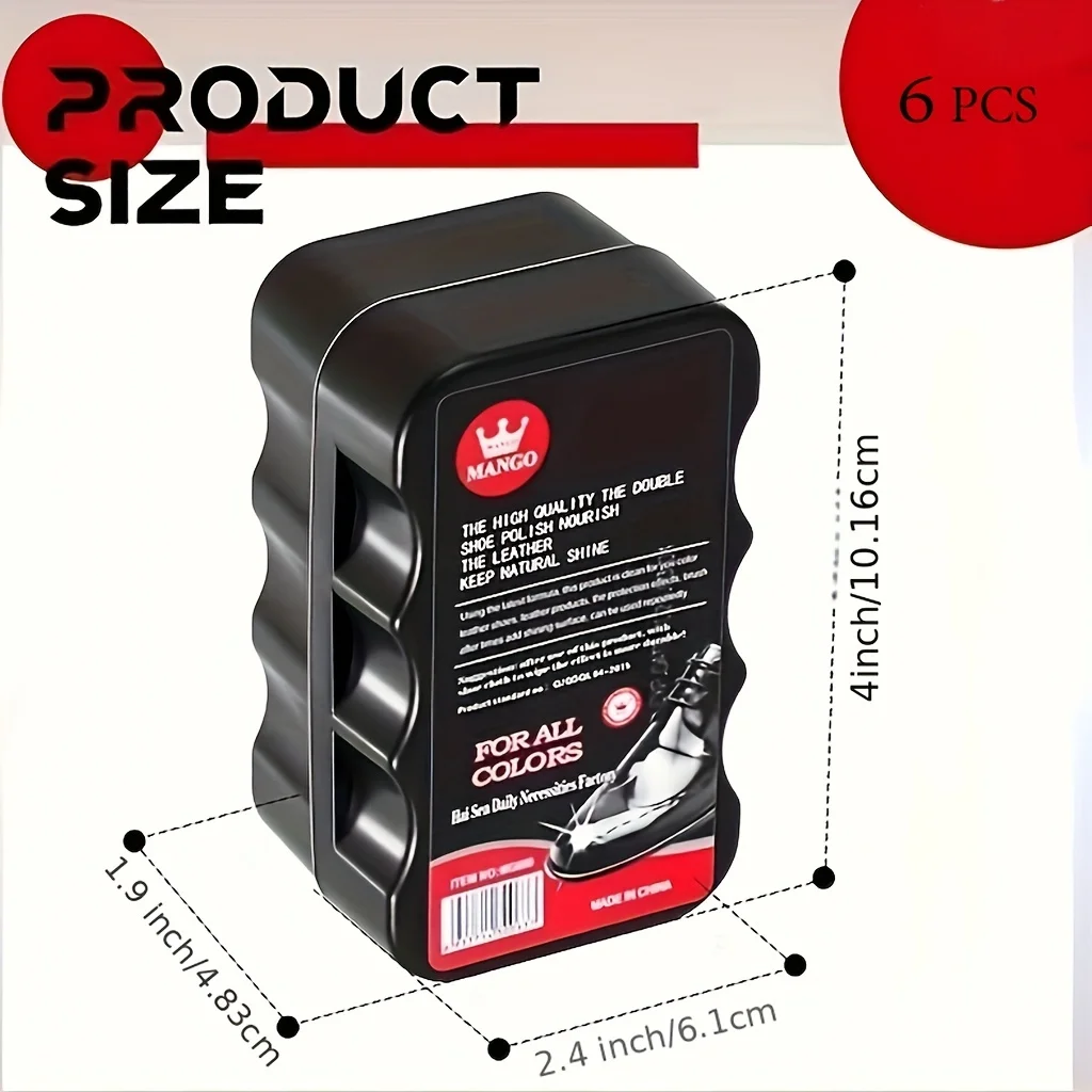 รูปสินค้า รองเท้าฟองน้ำทำความสะอาด 6 ชิ้น สำหรับรองเท้า กระเป๋า และเฟอร์นิเจอร์