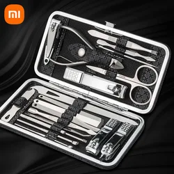 Xiaomi Youpin 8-19PCS Nail Clipper Set Stainless Steel Manicure Cutter Trimmer Ear Spoon Nail Clipper Grooming Tool Storage Box