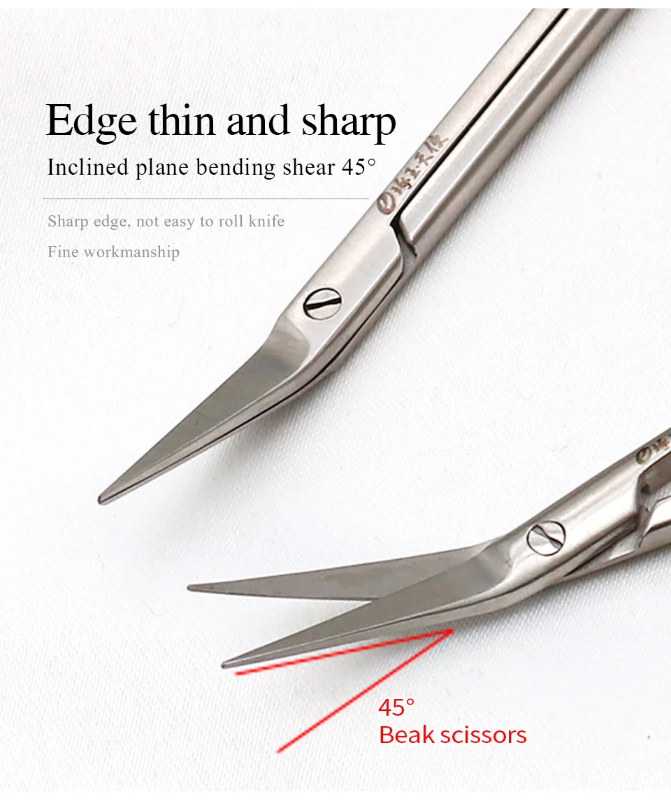 Description Picture 6 of itemMedical Surgical Scissors 45 ° Wa Mouth Scissors Stainless Steel Surgical Instruments Bird Mouth Scissors Nasal Septum Scissors